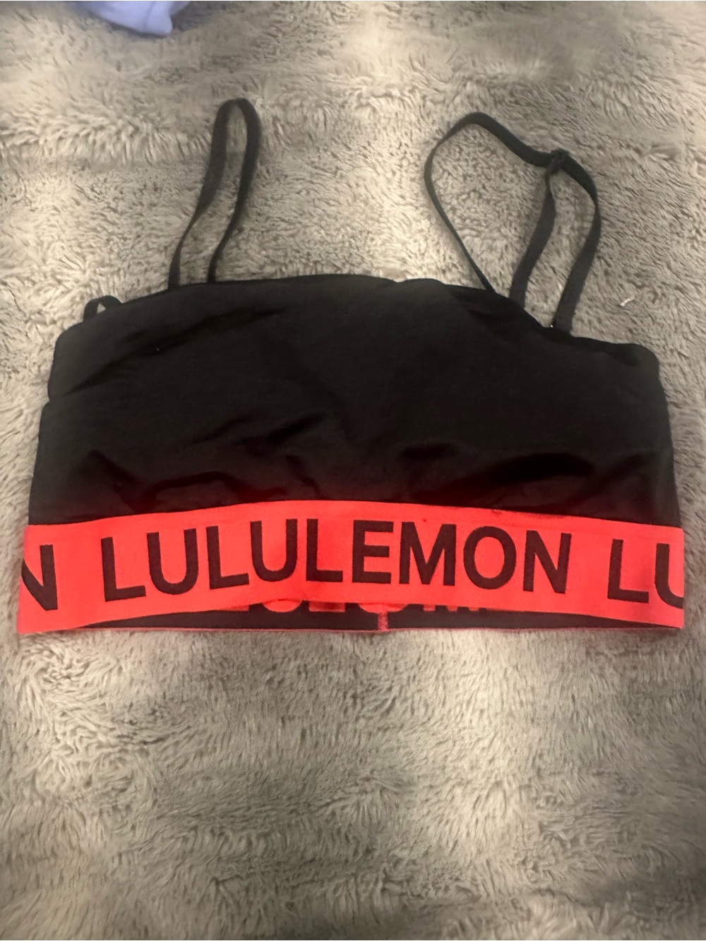 lululemon athletica Black Bralette with Red Logo Band
